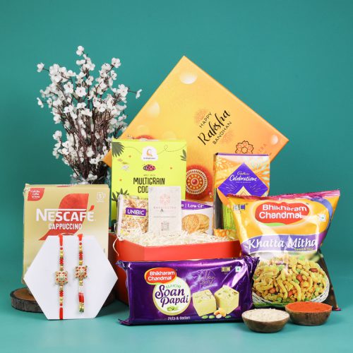 Elegant Bhaiya Bhabi Rakhi Box