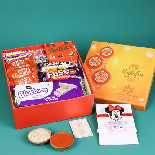 Cute Rakhi n Chocolate Delight Box