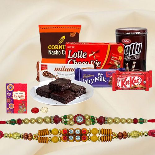 Fantastic Rakhi Gift Combo with Designer Rakhi