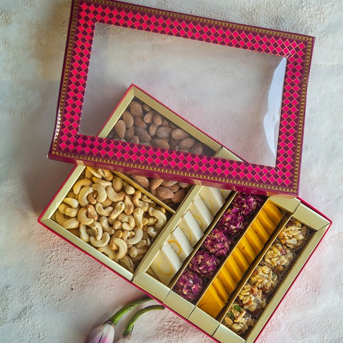 Crunchy Nuts with Sweet Treat Gift Box from Kesar
