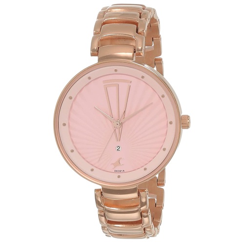 Fashionable Fastrack Ruffles Rose Gold Womens Watch