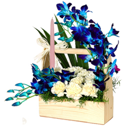 Elegant Carnation N Orchids Arrangement