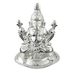 Marvelous Silver Plated Ganesh Idol